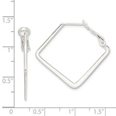 Sterling Silver Square Hoop Earrings