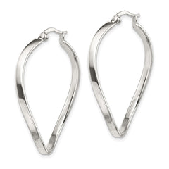 Sterling Silver Oval Hoop Earrings