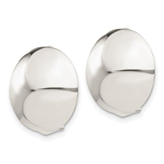 Sterling Silver Non-Pierced 18mm Button Earrings