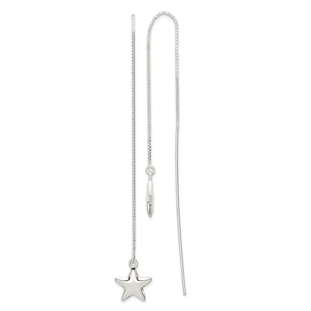 Sterling Silver Star Threader Earrings