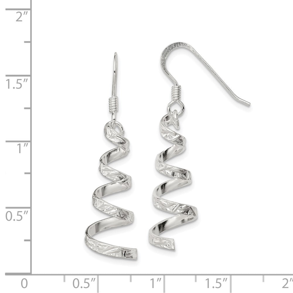 Sterling Silver Twist Dangle Earrings