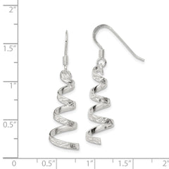Sterling Silver Twist Dangle Earrings