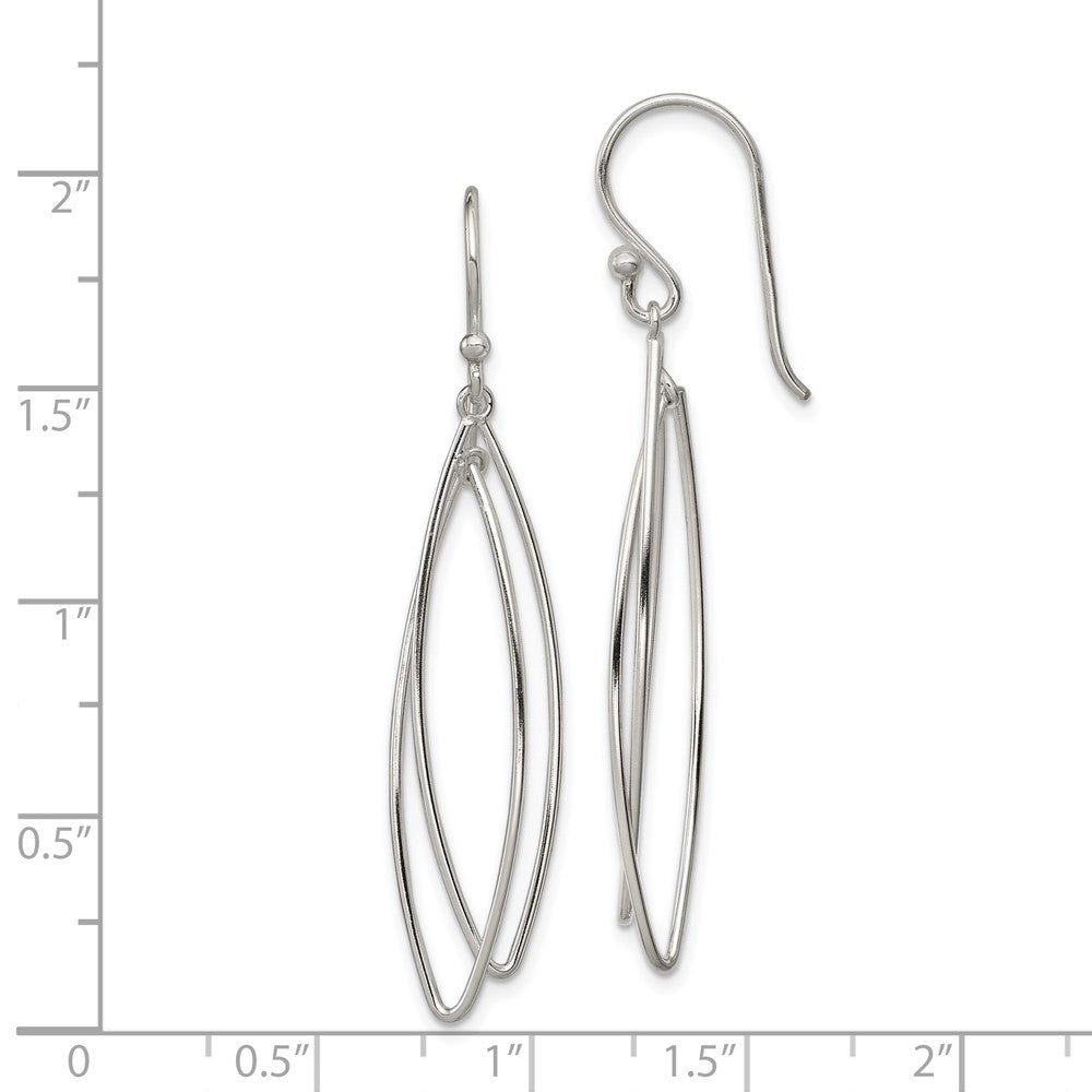 Sterling Silver Multi-Hoop Dangle Earrings