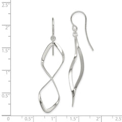 Sterling Silver Twisted Dangle Earrings