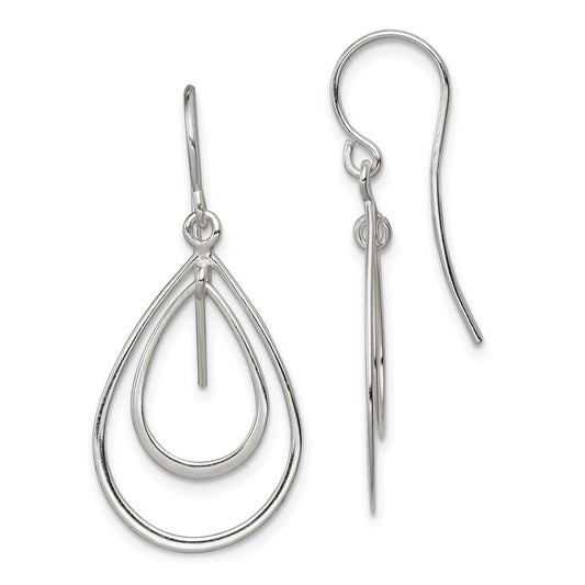Sterling Silver Teardrop Dangle Earrings