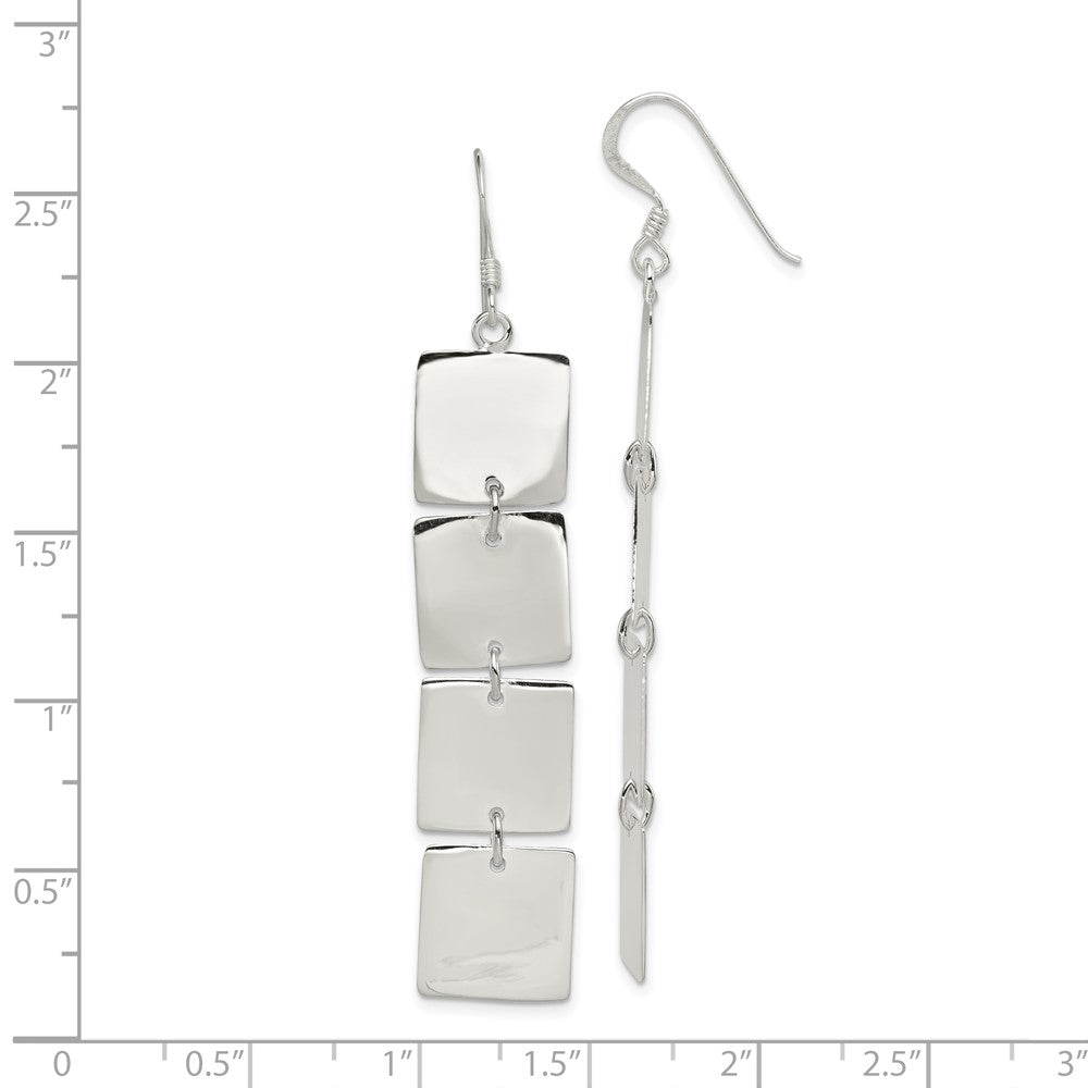 Sterling Silver Multiple Blocks Earrings