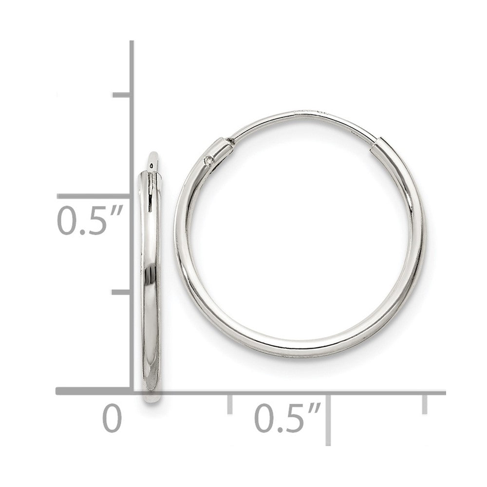 Sterling Silver 1.3mm Hoop Earrings
