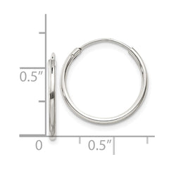 Sterling Silver 1.3mm Hoop Earrings