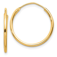 Yellow Gold-plated Sterling Silver 1.3mm Hoop Earrings
