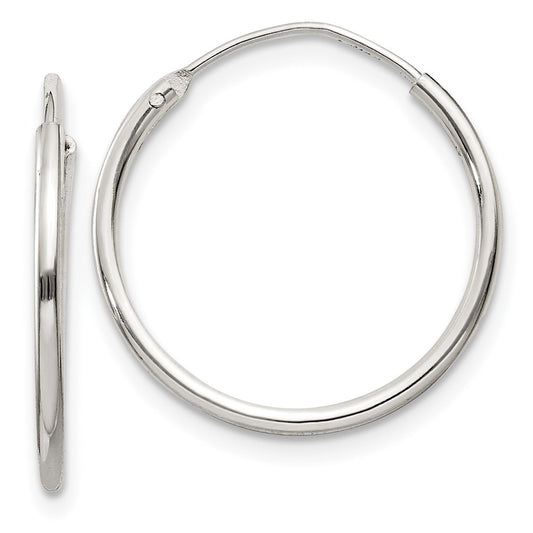 Sterling Silver 1.3mm Hoop Earrings