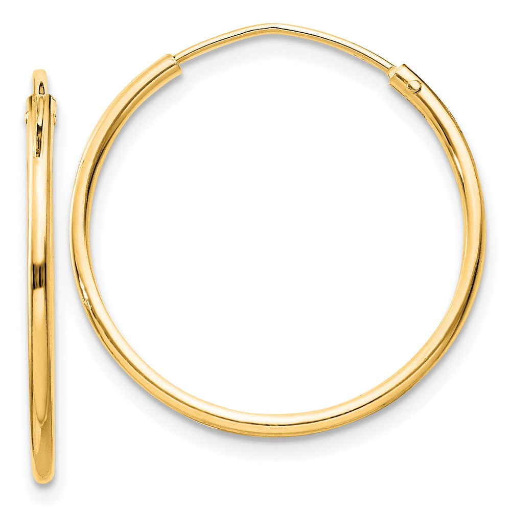Yellow Gold-plated Sterling Silver 1.3mm Hoop Earrings