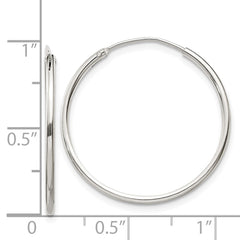 Sterling Silver 1.3mm Hoop Earrings