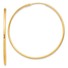 Yellow Gold-plated Sterling Silver 1.3mm Hoop Earrings