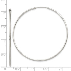 Sterling Silver 1.3mm Hoop Earrings