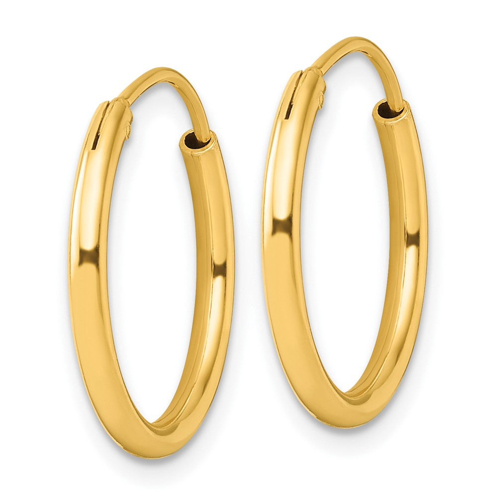 Yellow Gold-plated Sterling Silver 2mm Hoop Earrings