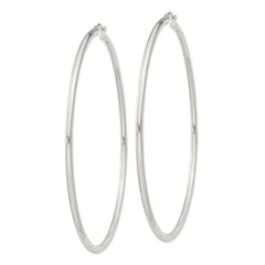 Sterling Silver 2.5mm Round Hoop Earrings