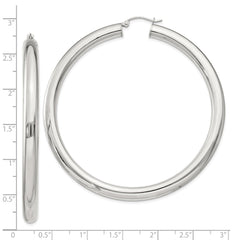 Sterling Silver 5mm Round Hoop Earrings