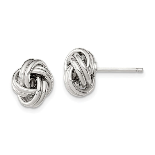 Sterling Silver Love Knot Earrings