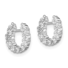 Sterling Silver CZ Horseshoe Post Earrings