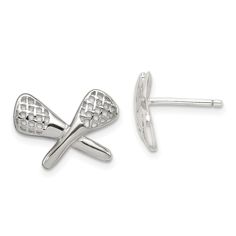 Sterling Silver Lacrosse Post Earrings