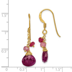 Sterling Silver Vermeil Ruby Earrings
