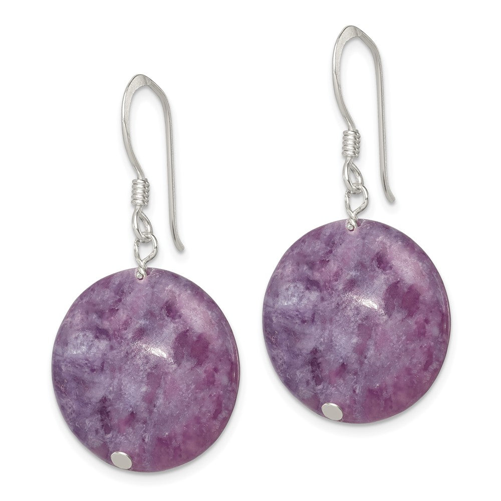 Sterling Silver Purple Lepidolite Earrings