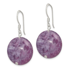 Sterling Silver Purple Lepidolite Earrings