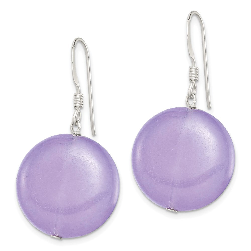 Sterling Silver Lavender Jade Earrings