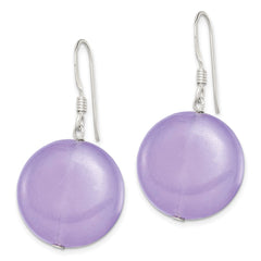 Sterling Silver Lavender Jade Earrings