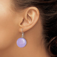 Sterling Silver Lavender Jade Earrings