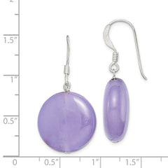 Sterling Silver Lavender Jade Earrings