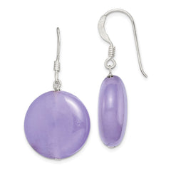 Sterling Silver Lavender Jade Earrings