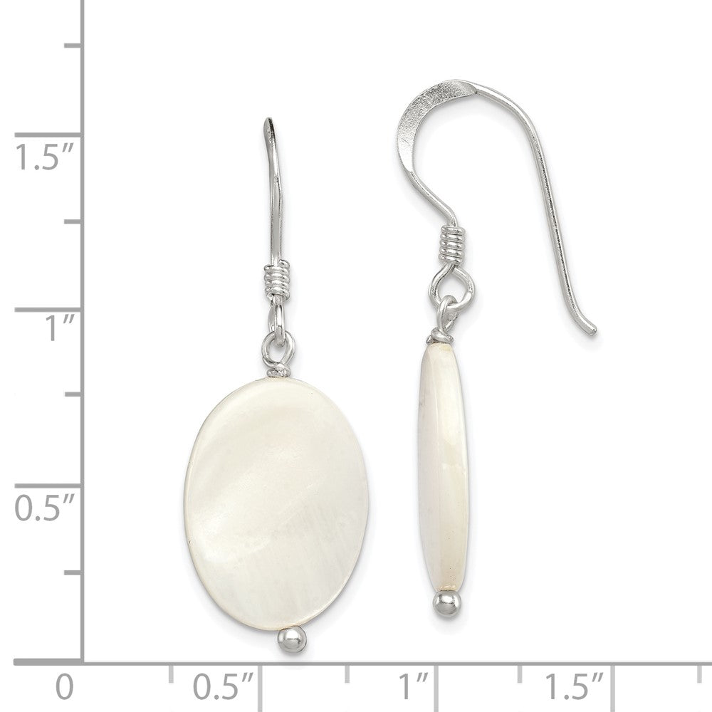 Sterling Silver White Mother of Pearl Earrings