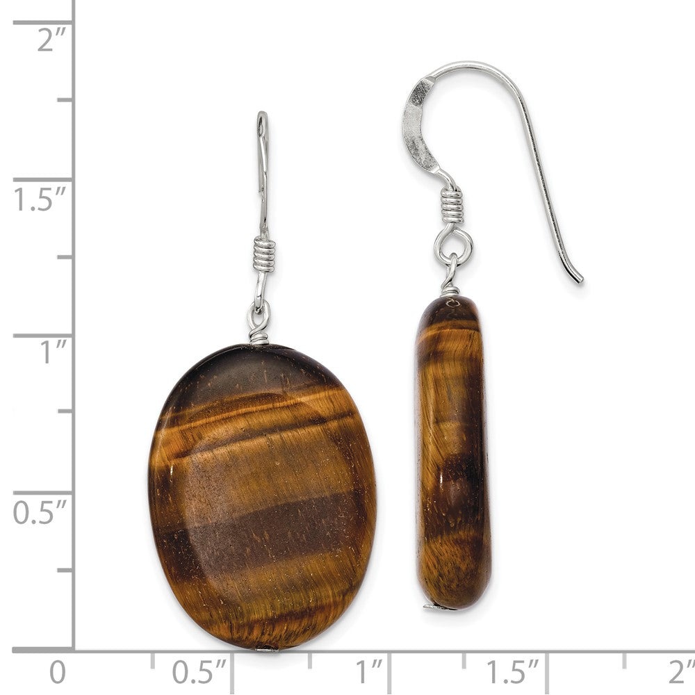 Sterling Silver Tigers Eye Dangle Earrings