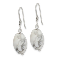 Sterling Silver White Howlite Earrings
