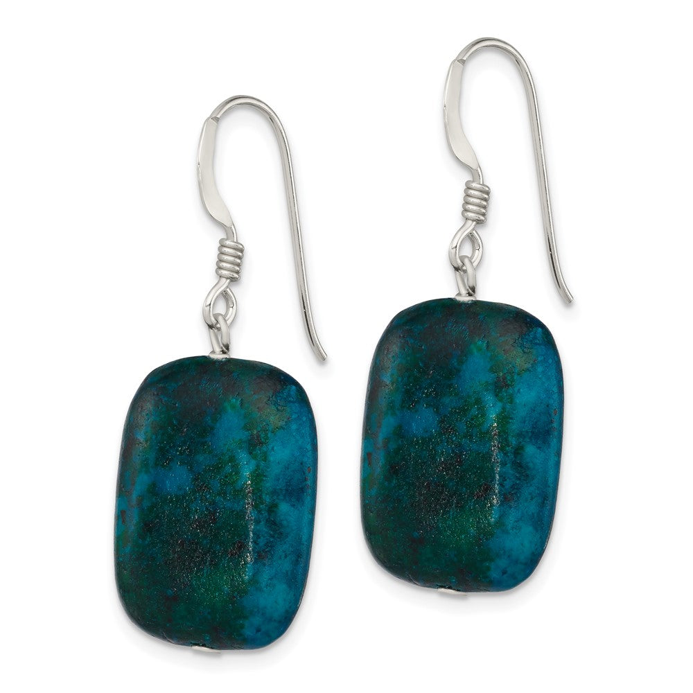 Sterling Silver Stabilized Chrysocolla Earrings