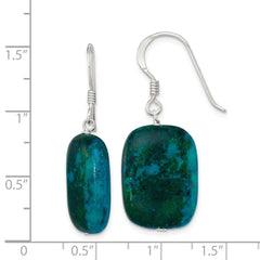 Sterling Silver Stabilized Chrysocolla Earrings
