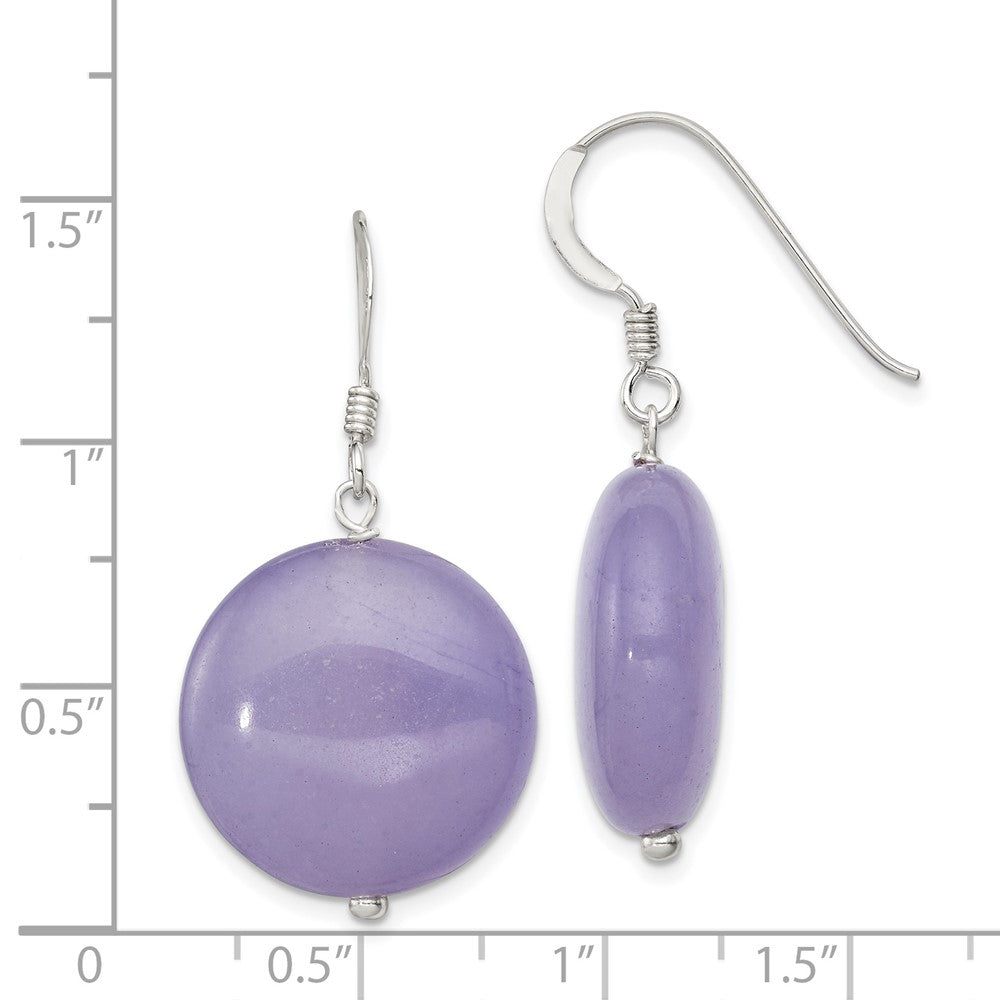 Sterling Silver Lavender Jade Earrings