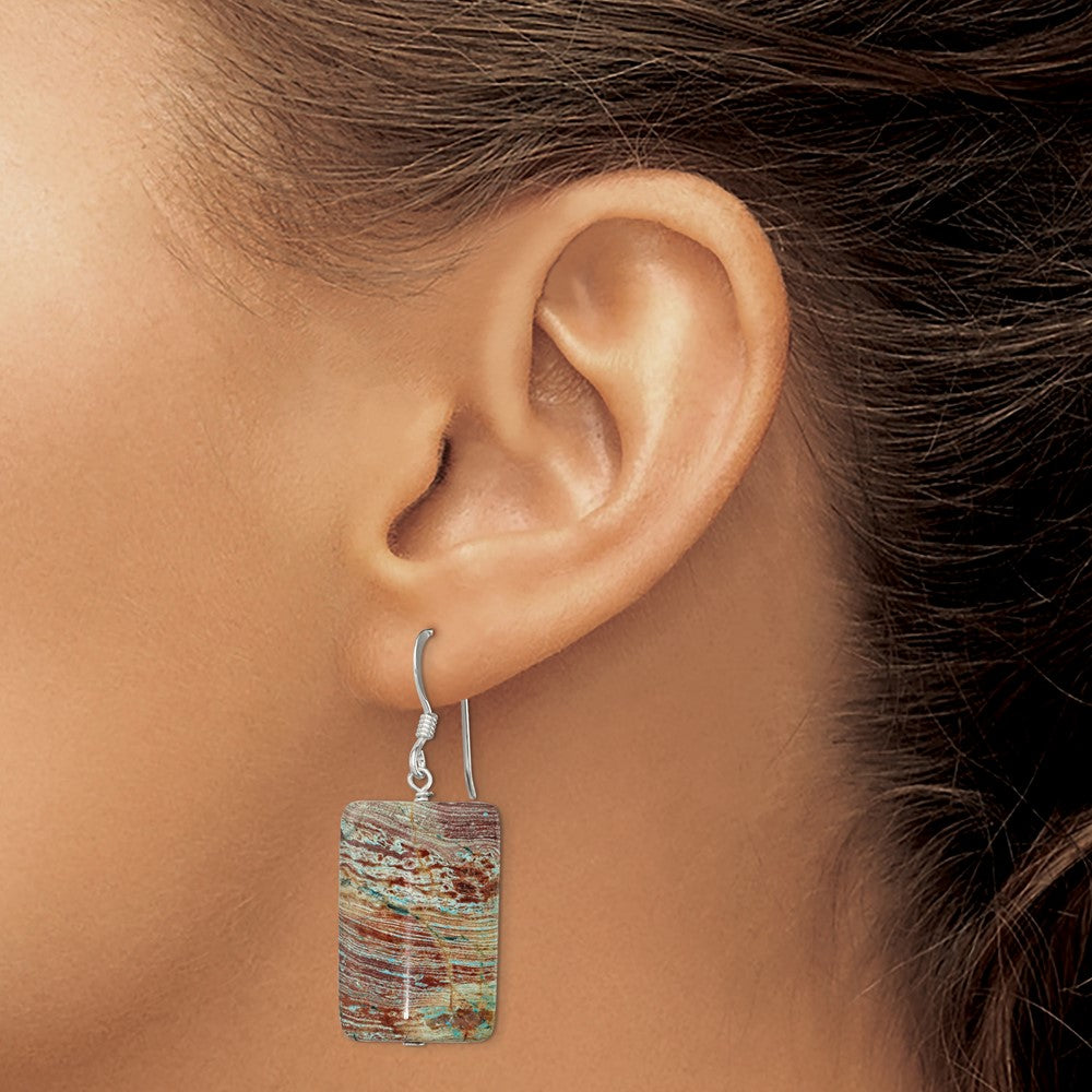 Sterling Silver Jasper Earrings