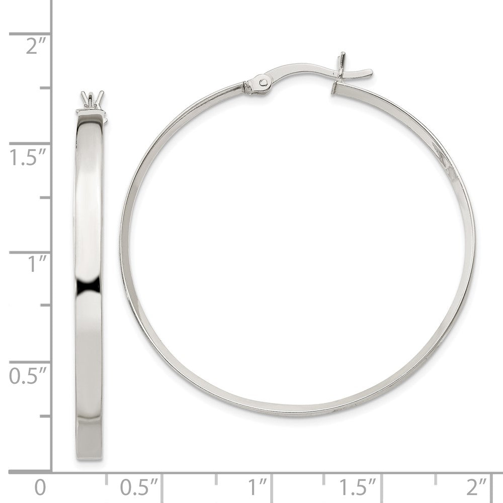 Sterling Silver 2.75x40mm Hoop Earrings