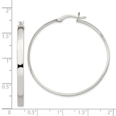 Sterling Silver 2.75x40mm Hoop Earrings