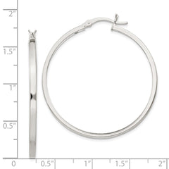 Sterling Silver 2.5x40mm Polished Hoop Earrings