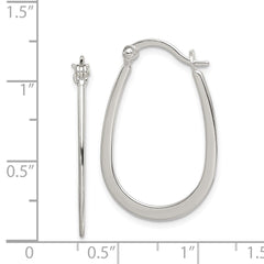 Sterling Silver Polished Hoop Earrings
