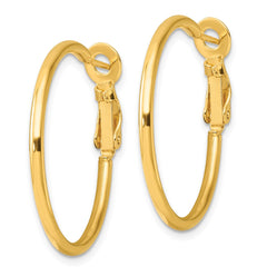 Yellow Gold-plated Sterling Silver Polished Omega Back Hoop Earrings