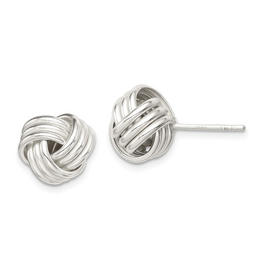 Sterling Silver Twisted Knot Post Earrings