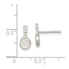 Sterling Silver Tennis Racquet Mini Earrings