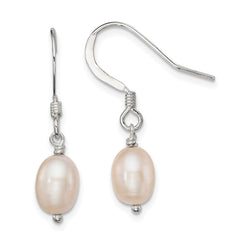Sterling Silver Pink Cultured FW Pearl Dangle Earrings