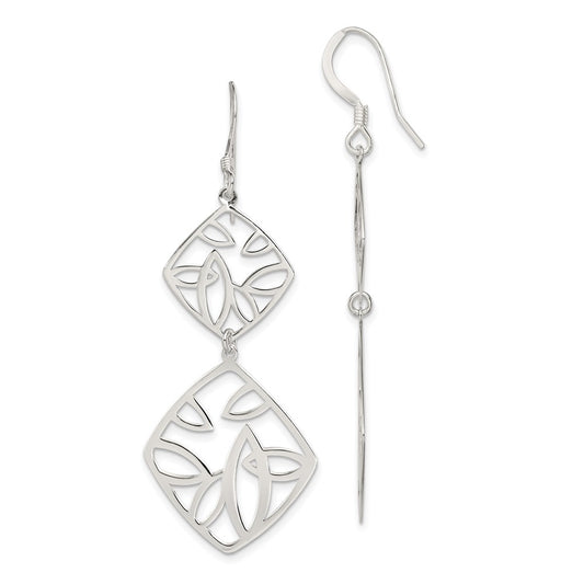 Sterling Silver Polished Dangle Earrings