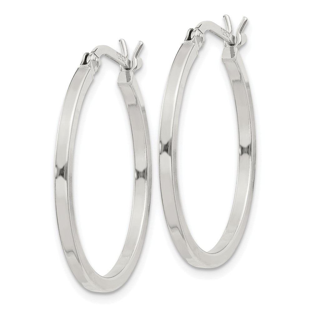 Sterling Silver 1.5x25mm Hoop Earrings