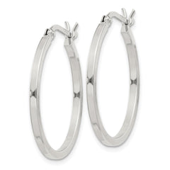 Sterling Silver 1.5x25mm Hoop Earrings